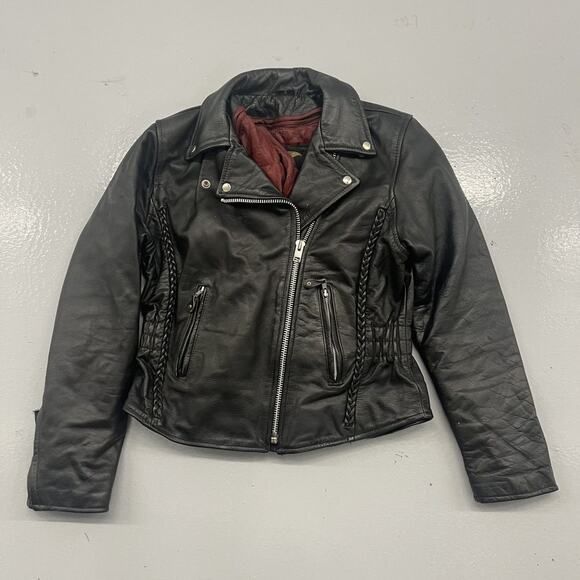 Vintage Jackets & Blazers - Vintage 90s Jamin Leather Heavyweight Motorcycle Jacket